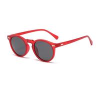 LJCZKA Lunette de Soleil Polarisée Ronde Homme Femme Vintage Rétro Lunettes de Soleil Femme Polarisées Protection UV400