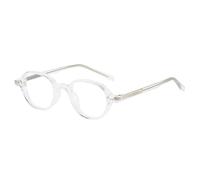 LJCZKA Lunette Ovale Lumiere Bleue Femme Homme Lunette Ecran Bleu Ronde Anti Fatigue pour Jeux, Texing et Lecture (Transparent)