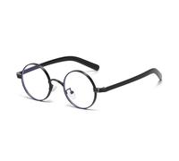 LJCZKA Lunettes Anti Lumiere Bleue Ronde Femme Homme, Lunettes Filtre Lumière Bleue Petite Taille Monture Metal Anti Fatigue pour Jeux, Lecture