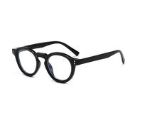 LJCZKA Lunettes Anti Lumiere Bleue Ronde Homme Femme,Lunettes Filtre Lumière Bleue Petite Rond Rétro Années 90 Verres Transparents Anti Fatigue pour Ordinateur,Jeux, Lecture (Noir)