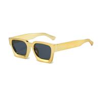 LJCZKA Lunettes de Soleil Carré à la Mode pour Homme Femme Lunettes de Soleil Rave Cadre épais Lunette Annee 90 Protection UV400