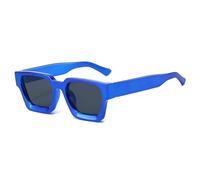 LJCZKA Lunettes de Soleil Carré à la Mode pour Homme Femme Lunettes de Soleil Rave Cadre épais Lunette Annee 90 Protection UV400