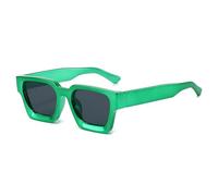 LJCZKA Lunettes de Soleil Carré à la Mode pour Homme Femme Lunettes de Soleil Rave Cadre épais Lunette Annee 90 Protection UV400