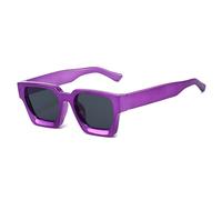LJCZKA Lunettes de Soleil Carré à la Mode pour Homme Femme Lunettes de Soleil Rave Cadre épais Lunette Annee 90 Protection UV400
