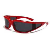 LJCZKA Lunettes de Soleil Polarisées Sport pour Femme Homme, Lunettes de Soleil Polarisée Enveloppante y2k Futuriste Lunettes Protection UV400