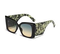 LJCZKA Vintage Lunettes De Soleil Œil De Chat Femme, Rétro Lunettes de Soleil Œil de Chat Lunettes Carré Protection UV400