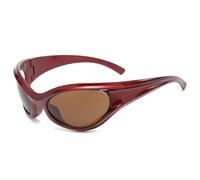 LJCZKA y2k Lunettes de Soleil Futuriste Femme Homme, Lunettes de Soleil Enveloppante Lunettes Grande Taille Protection UV400