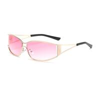 LJCZKA y2k Lunettes de Soleil Futuriste Femme Homme, Lunettes de Soleil Enveloppante Rave Lunette Mode Protection UV400