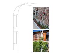 LJDJRHXH Arcade Demi De Roses Montage Mural, Arche De Jardin en Métal, Tuteur Tonnelle pour Plantes Grimpantes, 120 150 180 200 220 240 260 270 300 cm Treillis Pergola pour Décor Mariage(Blanc)