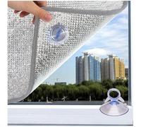 LJDJRHXH Film Fenêtre Réfléchissant Aluminisé Anti Chaleur - Protection Solaire Isolation Thermique Occultant Anti Regard Total Anti-UV avec Ventouses Réutilisables(80x80cm)