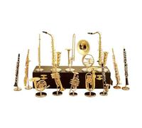 LJERFSW Décorations D'instruments De Musique De Noël Modèles D'instruments À Vent Clarinette Trompette Cor Français Hautbois Trombone(19)