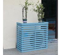 LJFDXD Clôture de Climatiseur, Couvercle de Climatiseur, Écrans de Confidentialité, Stores en Coquille, Support de Fleurs Décoratif en Bois, Cadre de Support AC, Couvercle de Radiateur Décoratif (Col