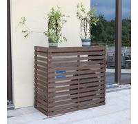 LJFDXD Clôture de Climatiseur, Couvercle de Climatiseur, Écrans de Confidentialité, Stores en Coquille, Support de Fleurs Décoratif en Bois, Cadre de Support AC, Couvercle de Radiateur Décoratif (Col