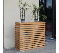 LJFDXD Clôture de Climatiseur, Couvercle de Climatiseur, Écrans de Confidentialité, Stores en Coquille, Support de Fleurs Décoratif en Bois, Cadre de Support AC, Couvercle de Radiateur Décoratif (Col