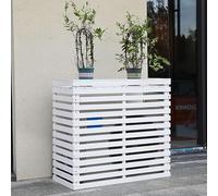 LJFDXD Clôture de Climatiseur, Couvercle de Climatiseur, Écrans de Confidentialité, Stores en Coquille, Support de Fleurs Décoratif en Bois, Cadre de Support AC, Couvercle de Radiateur Décoratif (Col