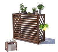 LJFDXD Écran de Clôture de Climatisation Extérieure, Support de Fleurs en Bois Massif, Couvercle de Climatiseur, Stores de Coque de Climatiseur pour Jardin/Terrasse/Balcon (Size : 110x50x105cm)