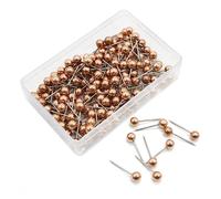 LJFEA 200 Pièces Punaises Tête Map Push Pins Carte Punaise Epingle à Tête Tacks Push Pins pour Tableau de Liège, Marquage du Tissu, Tête ronde métallique