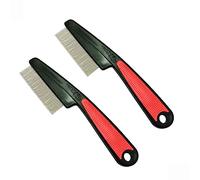 LJFEA 2pcs Peigne antipuces pour éliminer Les puces, Les tics, Les Insectes et la saleté sur Vos Animaux de Compagnie, Anti-Insectes Chats et Chiens