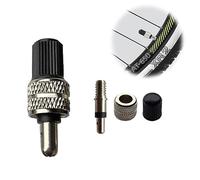 LJFEA Ensemble Complet de Valve de vélo de 6 pièces, Valve de vélo de Remplacement, Valve Dunlop, Capuchons, écrou de Jante, écrou Union pour Valve Standard NV DV Puky