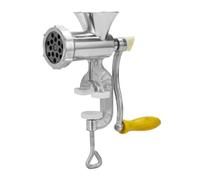 LJFIWY Hachoir à viande manuel 6 en 1 en alliage d'aluminium - Machine de remplissage de saucisses avec poignée en bois - Moulin à viande pour le broyage de viande et de légumes et le remplissage de