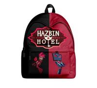 LJFIWY Hazbin Sac à dos d'hôtel pour enfants, sac à dos pour enfants, sac d'école imprimé Anime Alastor et Angel Dust Cartable en toile de qualité supérieure pour étudiants, Type 1, 30x17x40cm