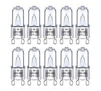 LJFLI 10pcs G9 Halogène Ampoule Lumière 220V 40W 60W 25W 3000-3500K Blanc Chaud Globe Lampe,Warm White,60w