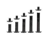 LJFMDLN 50 Ensembles M5 x 5-50mm Noir Chicago Vis Reliure Vis Poteaux Assortiment Kit for Cuir Ongle Rivet Bouton Solide Ceinture Tack Scrapbook Albums Photo