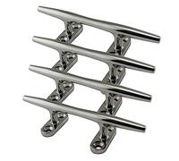 LJFMDLN Lot de 4 taquets de Pont for Quai de Bateau, taquets de Bateau à Base Ouverte, Taquet d'amarrage en Acier Inoxydable 316 à Montage encastré avec vis (Couleur : 8 inch)