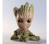 LJG Groot Pot de fleurs mignon pour bébé Groot Pot à crayons Arbre en forme de cœur avec trou Vert Pot de fleurs (forme de cœur)