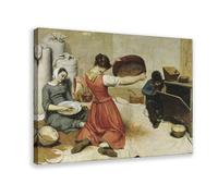 LJHFAOA Gustave Courbet The Wheat Sifters Poster sur toile Décoration murale pour salon, chambre à coucher 60 x 90 cm