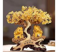 LJHFG63KUYT Bureau Arbre à Argent en Cristal Feng Shui, Figurine de Cigale dorée, décoration Table, Maison, Bureau, Magasin, Meilleur Cadeau Pendaison crémaillère, félicitations Décoration(Grand)