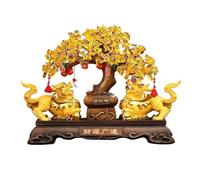 LJHFG63KUYT Bureau Arbre à Argent Feng Shui en Cristal de Quartz Citrine, Style bonsaï, décoration Dragon Chinois for la Chance, Richesse et Le succès Décoration