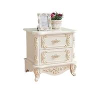 LJHFG63KUYT Étagère de Rangement Table de Chevet à Deux tiroirs Haute Brillance Blanche Chambre Coucher
