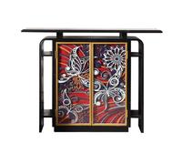 LJHFG63KUYT Étroit Meuble d'entrée, Buffet de Rangement, Meuble d'appoint Vintage, Console Serveur à 2 Portes for Cuisine, Salle Manger, Salon, Couloir Couloir(Noir)