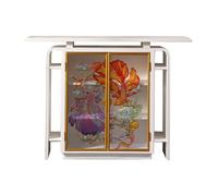 LJHFG63KUYT Étroit Meuble d'entrée, Buffet de Rangement, Meuble d'appoint Vintage, Console Serveur à 2 Portes for Cuisine, Salle Manger, Salon, Couloir Couloir(Blanc)