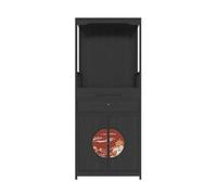 LJHFG63KUYT Méditation Nouvelle Table d'offrande de Richesse Style Chinois, Armoire sanctuaire Bouddha d'encens à Double Porte en Bois pour Le Salon(Noir)