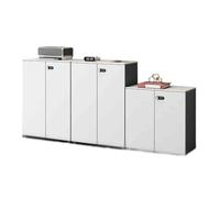 LJHFG63KUYT Meuble de Rangement Armoire combinée Noire et Blanche, classeur Court en Bois avec Serrure, Armoire de Rangement for données de Bureau et Divers Articles pour Travail