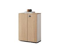 LJHFG63KUYT Meuble de Rangement Armoire de classement Simple en Bois Couleur Bois Originale, Armoire de Rangement à Double Porte for données pour Travail