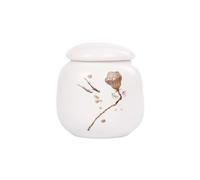 LJHFG63KUYT Pot a sucre Mini boîte à thé en céramique avec couvercle hermétique for thé, café, noix, herbes, épices et sucre La cuisine(Bruin)