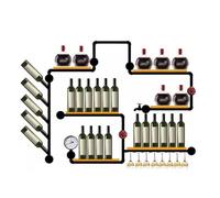 LJHFG63KUYT Stand de vin Refroidisseur de vin casier à Fer majordome d'eau Mural étagère décorative Style Industriel créatif Support d'affichage de Bouteille