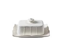 LJHFG63KUYT Très pratique Beurrier en céramique, assiette à dessert et à gâteau, idéal for la vaisselle de la maison pour Conserver(Blanc)