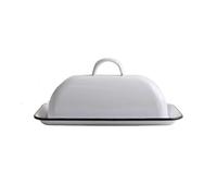 LJHFG63KUYT Très pratique Beurrier vintage en émail avec couvercle, plateau à dim sum, boîte à beurre, boîte de rangement for fromage pour Conserver(Noir)