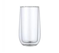LJHFG63KUYT Verres Verre à double paroi en verre borosilicate coloré de 280 ml (9,5 oz) for boissons chaudes et froides pour jus(Transparent)