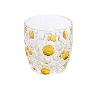 LJHFG63KUYT Verres Verre à pois coloré peint la main en relief, verres boire de 10,5 oz, verrerie multicolore faite pour jus(Yellow)