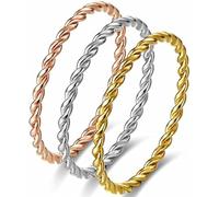 ljhjdkxf Anneaux tensors en cuivre massif torsadé pour hommes et femmes, cadeau de bien-être spirituel pour un anniversaire/anniversaire, bague bohème unisexe pour le quotidien, 7, Cuivre, Pas de