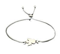 ljhjdkxf Bracelet de perles d'ange gardien, breloque aile réglable en acier inoxydable, cadeau inspirant pour femme, bijou de protection (1 PCS)