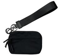 ljhjdkxf Portefeuille Corelation 2e génération - Pochette en Nylon imperméable avec Porte-Cartes zippé, fenêtre d'identification et dragonne réglable (Black)
