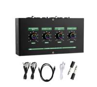 ljhnba 3 Amplificateur de mixage Portable à 2 micros en métal avec Effets pour Le Divertissement à Domicile et Le mixeur Double sur scène