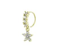 ljhnba Bijoux de piercing de nez avec croix de fleurs et papillons Taille réglable Cuivre pour un port confortable Anneaux de nez réglables, C, Comme décrit, Comme décrit.