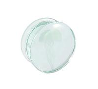 ljhnba Bouchons d ' oreille en verre méduse artistique avec base noire et surbrillance multicolore, parfaits pour les amateurs de piercing, bouchon en verre à base noire